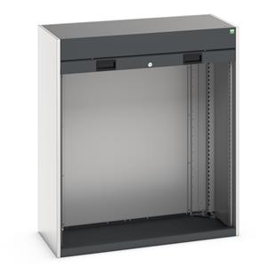 cubio cupboard housing with roller shutter door. WxDxH: 1050x525x1200mm. RAL 7035/5010 or selected Industrial Tool Storage Cupboard Roller Shutter Door Cupboards